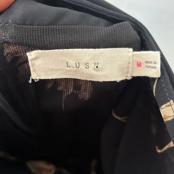 Lush Navy Maxi Dress with Pink Floral Print - Picture 11 of 11